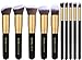 BS-MALL(TM) Premium Synthetic Kabuki Makeup Brush Set Cosmetics Foundation Blending Blush Eyeliner Face Powder Brush Makeup Brush Kit (10pcs, Golden Black) RS.899.00