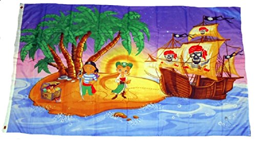 Flagge Fahne Piraten Schiff Schatzinsel Kinder 90x150 cm F 4182