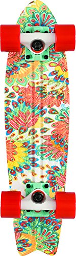 Globe Graphic Bantam ST Skateboard, Pavo Real, 23