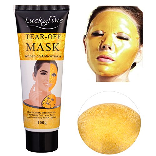 Book's Cover of Masque Collagène dOr LuckyFine Masque Visage Peeloff Masque avec Vitamine EHydratant AntiVieillissement AntiRides Blanchiment de la Peau 100g