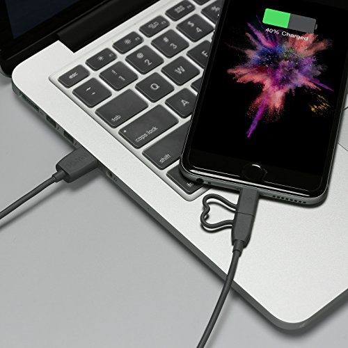 [Apple MFI Zertifiziert] GGMM 2in1 USB Lightning & Micro USB Kabel Verbindungskabel von Micro USB und Lightning Anschluss auf USB, 1M Apple Lightning Ladekabel für iPhone, iPad & iPod Rot, Android Geräte, Power Bank usw. (Grau) - 6
