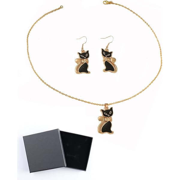 Collana in acciaio inox con pendente luna gatto con strass