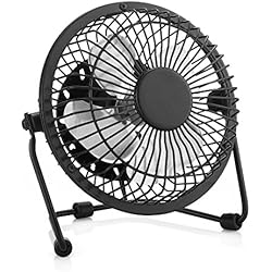 Ventilateur USB,Mini Ventilateur de Bureau,Ventilateur de Table Silencieux avec flux d'air amélioré,Alimenté par USB rotation à 360 °pour PC Maison Bureau(Noir)