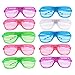 Produktbild Tinksky LED-Atzenbrille / Brille mit Schlitzen, Kunststoff, ideal für Halloween / Party / Karneval, 12 Stück (zufällige Farbauswahl)