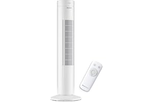 ‎PRO BREEZE Pro Breeze Turmventilator mit Fernbedienung, 76cm Höhe - Ventilator 65° Oszillation, Timer, 3 Geschwindigkeiten – Leistungsstarker & energieeffizienter Ventilator leise für Schlafzimmer und Büro