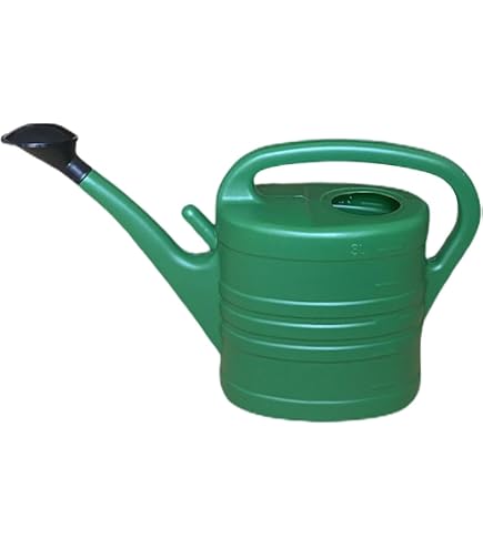 Geosism & Nature Annaffiatoio Verde Scuro in plastica Giapponese con Rosa in Metallo per Piante e Bonsai, 4 lt