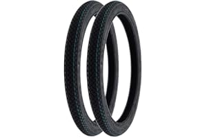CITOMERX Lot de 2 pneus Vee Rubber 2,00-17" 2,00 x 17 compatible avec Vespa Ciao