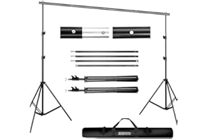 BDDFOTO Kit de Soporte de Estante de Fondo Ajustable de 2x3 Metros para Retrato, fotografía de Productos y grabación de Video, con Bolsa de Lona portátil