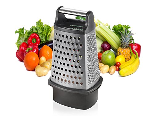 Bluespooon Vierkantreibe mit verschließbarem Auffangbehälter | Füllmenge ca. 700 ml | Mit praktischem Auffangbehälter und Deckel zur luftdichten Aufbewahrung - 2