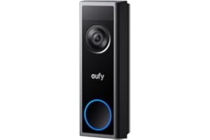 eufy Security Sonnette vidéo C31, 2K FHD, Alimentation avec ou sans Fil, Installation Facile, appels vidéo, Enregistrement continu, détection des Humains et mouvements, Compatible HomeBase S380