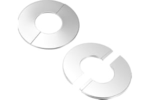 M METERXITY 2 Pezzi Flangia A Parete Divisa, Per Tubo OD 2.4 Pollici/60mm 304 Acciaio Inox Piastra Di Copertura Rotonda Autoadesiva Per Tubi Dell'Acqua/Rubinetto