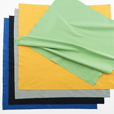 Camkix® Extra Large en Microfibre Chiffons de Nettoyage – Lot de 20–30,5 x 30,5 cm (Noir, Gris, Vert, Bleu, Jaune)
