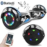 RCB Hoverboard 6.5 Pouces Auto-équilibré Self Balance Scotter Electrique Gyropode pour Adultes Enfants UL2272 certifié Bluetooth Intégré 2 * 350W (Violet Chromé)