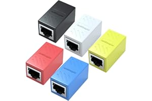 Yeung Qee RJ45 Coupler 5 Pack RJ45 Coupler Ethernet Extension, for Cat7/Cat6/Cat5e/Cat5 Ethernet Cable - Network Cable Coupler Female to Female (color)