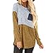 Produktbild Geili Bluse Damen Farbblock Tshirt Kontrastfarbe Herbst Langarm Oberteil Shirt O-Ausschnitt Tasche Freizeit Langarmshirt Pullover Tops Hemd für Frauen