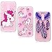 Produktbild LuckyW LG K10 2017 Hülle Silikon, 3X TPU Einhorn EIS Unicorn Traumfänger Hülle für LG K10 2017 Soft Silikon Transparent Clear Klar Durchsichtig Dünne Schutzhülle