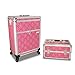 Roo Beauty Tanzania Beauty Trolley Hairdressing Case, Manicure And Nail Case In Imperial Pink