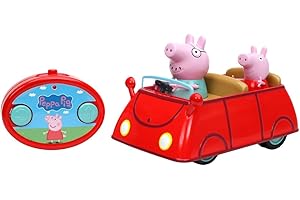 Jada Coche Control por Infrarrojos, 17,5cm, Incluye Figuras de Papá Pig y Peppa, Funciones Básicas, Sonido en el Mando, Adecuado a Partir de 3 años, Color (253254001)