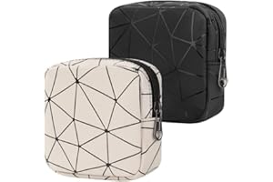 Desing Wish 2 Piezas Neceser Compresas Mujer Neceser Viaje Maquillaje Pequeño con Cremallera Makeup Bag Bolsa de Aseo Niña Bolsa de Almacenamiento Servilletas Sanitarias Regalos Navidad cumpleaños