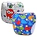 Produktbild Storeofbaby Wiederverwendbare Baby Schwimmen Windel Schwimmen Hosen Windeln für Jungen Mädchen 0-3 Jahre 2 Pack (Blau Orange)