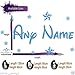 Personalised WALL STICKER Name with Stars, Disney Style children Room, Nursery B zz2 -Medium -SIZE 90cm x 30cm (36" x 12") -Baby Blue