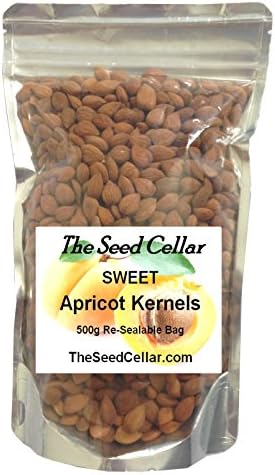 Apricot Kernels - Seeds Raw Natural &amp; Sweet 500g /1.1LB Re-Sealable Pouch By TheSeedCellar
