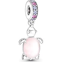 SURALIN Charm met 6 kralen in hartvorm, afstandhouder, compatibel met Europese bedels, armband voor dames, moederdagcadeau, M, Materiaal: metaal