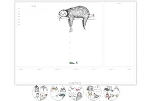 ‎LIGARTI Ligarti Schreibtischunterlage Papier (100% nachhaltig) A3+ Wochenplaner Block mit To Do Liste und wechselnden Motiven - Weekly Planner undatiert, Schreibtisch Unterlage (AllStars)
