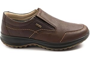 Grisport Scarpe Invernali Uomo Città Mocassini in Pelle Senza Lacci Impermeabili gritex Suola Antiscivolo - Scarpa Slipon