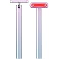EMS Microcurrent Eye Massager with Red Light Therapy - Anti-Aging EMS Device for Wrinkles, Eye Bags and Dark Circles - Collagen Boosting Facial Massager for Eyes, Face and Neck