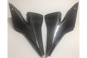 ROKALAM Hot Sales, 2 x Carbon Faser Tank seitliche Abdeckungen Platten Verkleidung für Kawasaki ZX-10R 2004 2005 ZX10R 04 05 10R Tank Seite Cover Panel