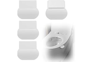 VLYX Sollevatore del coperchio della toilette, 4 pezzi di sollevatori autoadesivi del sedile della toilette, strumenti di sollevamento del sedile con impugnatura antisporco, per il bagno e la casa (bianco)
