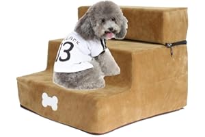 cedarfiny Marche D'escalier pour Compagnie Pet Stair Step Flannel Dog Detachable Three-Story Staircase Assembly Removable Wash Stairs Ladder Dog Stair