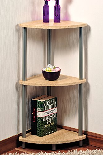 Kesper 88297 Eckregal im Eichendekor aus Metall, 30 x 75 x 30 cm - 2