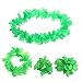 Produktbild Toyvian 4 Teile/Satz Rüschen Simulierte Seidenblume Hawaiian Leis Halskette Armbänder Blume Kranz Stirnband Floral Garland Crown Frauen Mädchen Headwear Für Luau Party Supplies Favors