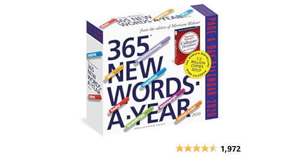 365 New Words A Year Page A Day Calendar Merriam Webster Workman Calendars Amazon In Books