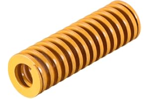 sourcing map Ressort de Compression Moule Estampage Spirale Charge Légère 16mm OD 50mm Long Jaune