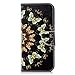Produktbild Chreey Samsung Galaxy S9+ Hülle, Leder Handyhülle Flip Case Bunt Muster Handy Schutzhülle mit Brieftasche Kartenfach Magnetverschluss [Gold Schmetterling]
