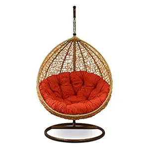 Carry Bird Swing Chair with Stand,Cushion & Hook/Multi Color Outdoor/Indoor/Balcony/Garden/Patio (Standard, Honey)