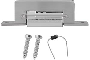 DEMERAS Elektryczny zamek do drzwi z rusztem elektrycznym, wąski typ regulowany, blokada kontroli dostępu, podwójny tryb odblokowania dla szkół, kopalni i fabryk