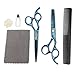 KING DO WAY Professional Salon Hair Cutting+Thinning Scissors Barber Shears Hairdressing Set Hair Tools Blue