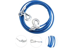 TrAdE Shop Traesio Fune Cavo Corda Acciaio Traino con Ganci per Auto Furgone Emergenza 5000KG 3,5MT