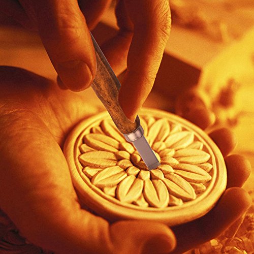 K.MAX handgefertigt Holzschnitzwerkzeug Holz Craft stechbeiteln Tranchiermesser, handgefertigt für Skulptur Diy Griff Wax Carving Keramik – 12 Pieces - 2