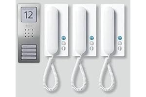 Siedle und Söhne 210008740-00 CA 812-3 E/W Audio-Set, Acier Inoxydable, Blanc
