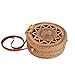 Produktbild Runde gewebte Tasche mit Lederband & Schleife natürliche Rattan geflochtene Frauen Umhängetasche schicke retro Sommer Strand Umhängetasche