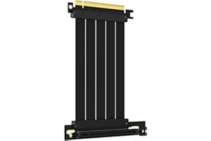 GLOTRENDS 150mm PCIe 4.0 X16 Riser Cable pour les GPU PCIe 4.0/3.0, tels que GeForce RTX 40/30 Series et AMD Radeon RX7000/RX6000 Series, etc.