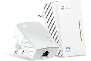 TP-Link TL-WPA4220 Kit - 2 Adaptadores de Comunicación por Línea Eléctrica (WiFi AV 600 Mbps, Extensor, Repetidores de Red, Amplificador y Cobertura Internet, 3 Puertos, Cable Ethernet), Color Blanco