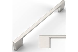 Amerdeco 10 Piezas Tiradores de Cocina 160mm Tiradores Níquel Cepillado para Armarios, Cajones, Muebles y Puertas, de Aleación de Aluminio UK0035