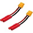 Connettori HXT 4mm Oro Per Batterie Lipo – 5 Paia (10 Pezzi) – Arancione/Rosso