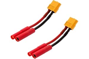 Boladge 2 pezzi Adattatore de Connettore Femmina Spina XT60 a Connettore Bullet Spina Banana HXT 4MM 4.0MM per Batteria RC Lipo